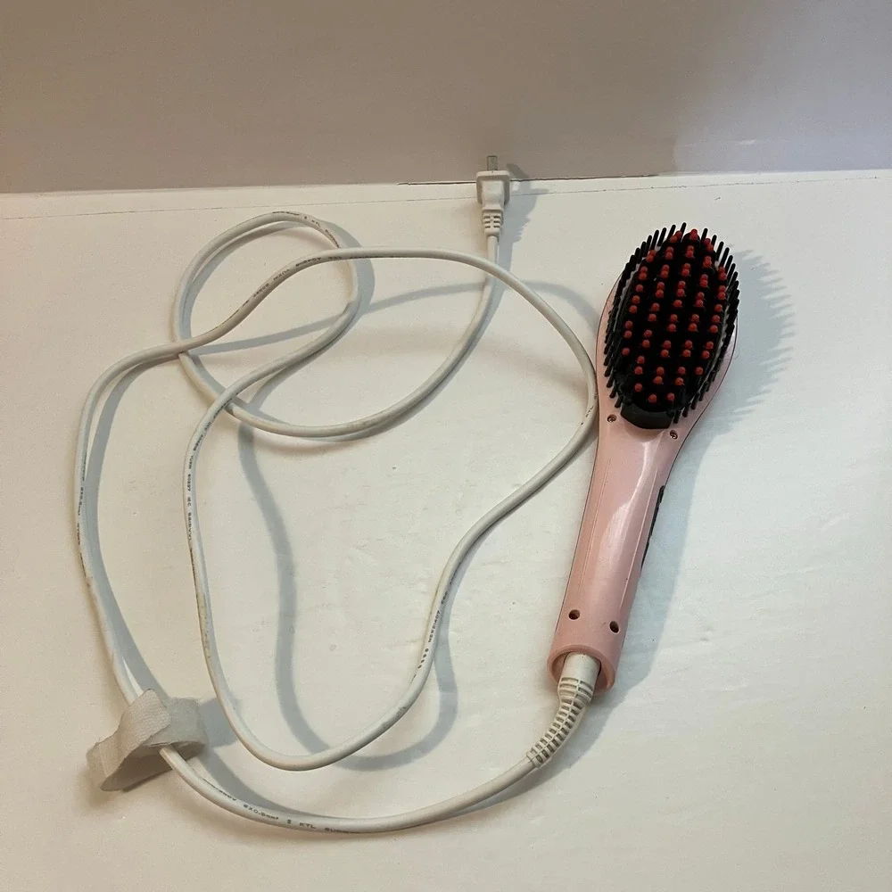 NASV Hair Straightener Brush ceramic Heating Hair Straightening irons brush